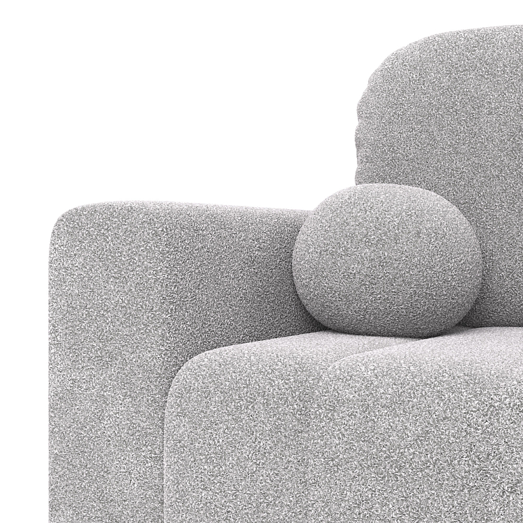 Вайли / Диван - кровать 3-х местн. Экомех fluffy 81 сильвер